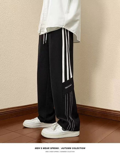 Men's sporty casual pants with modern side details Skorter