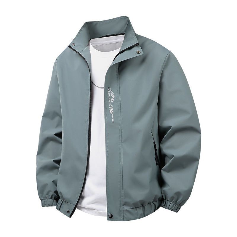 Men's Breathable Transitional Jacket with Adjustable Collar and Practical Pockets Skorter