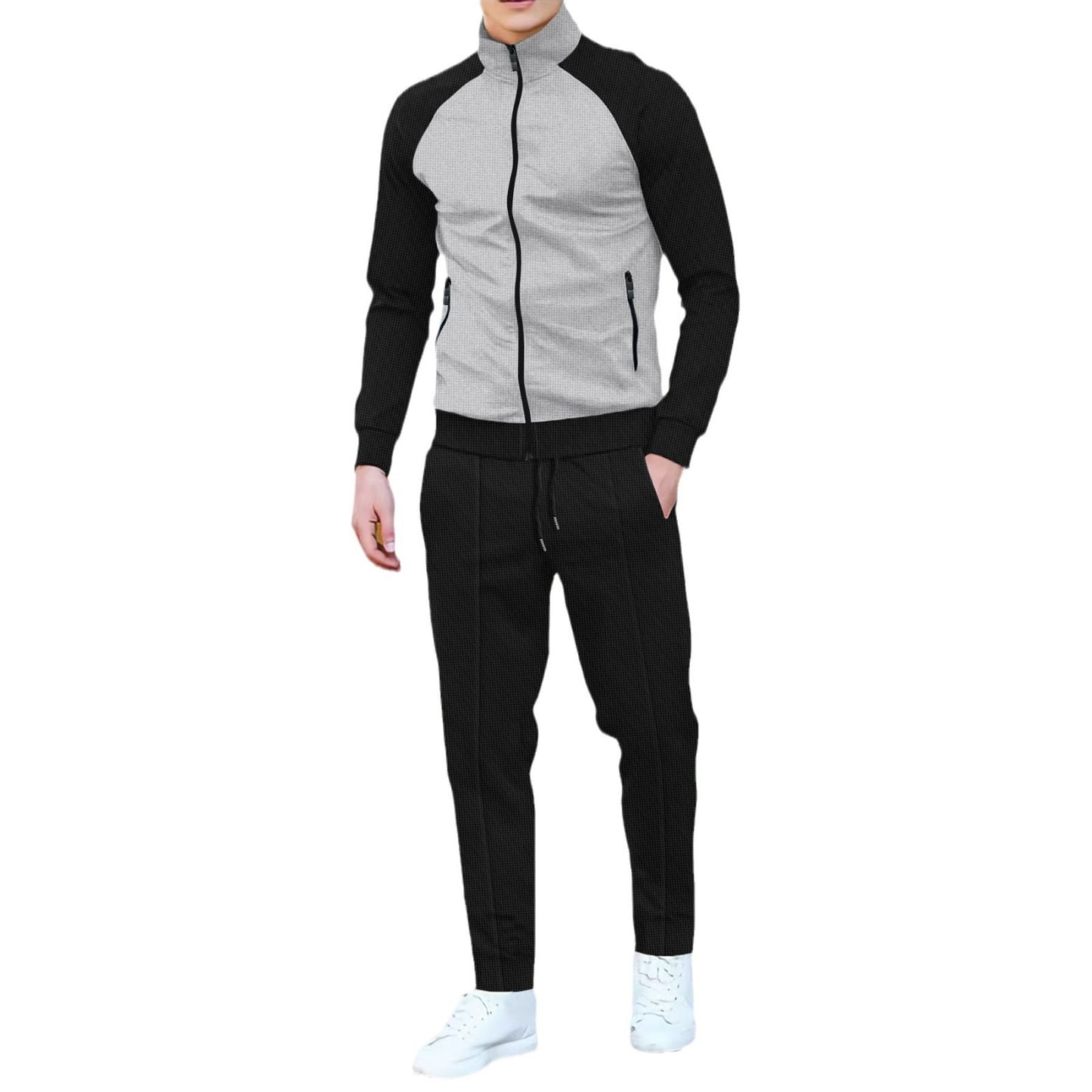 Men's sporty tracksuit with high collar Skorter