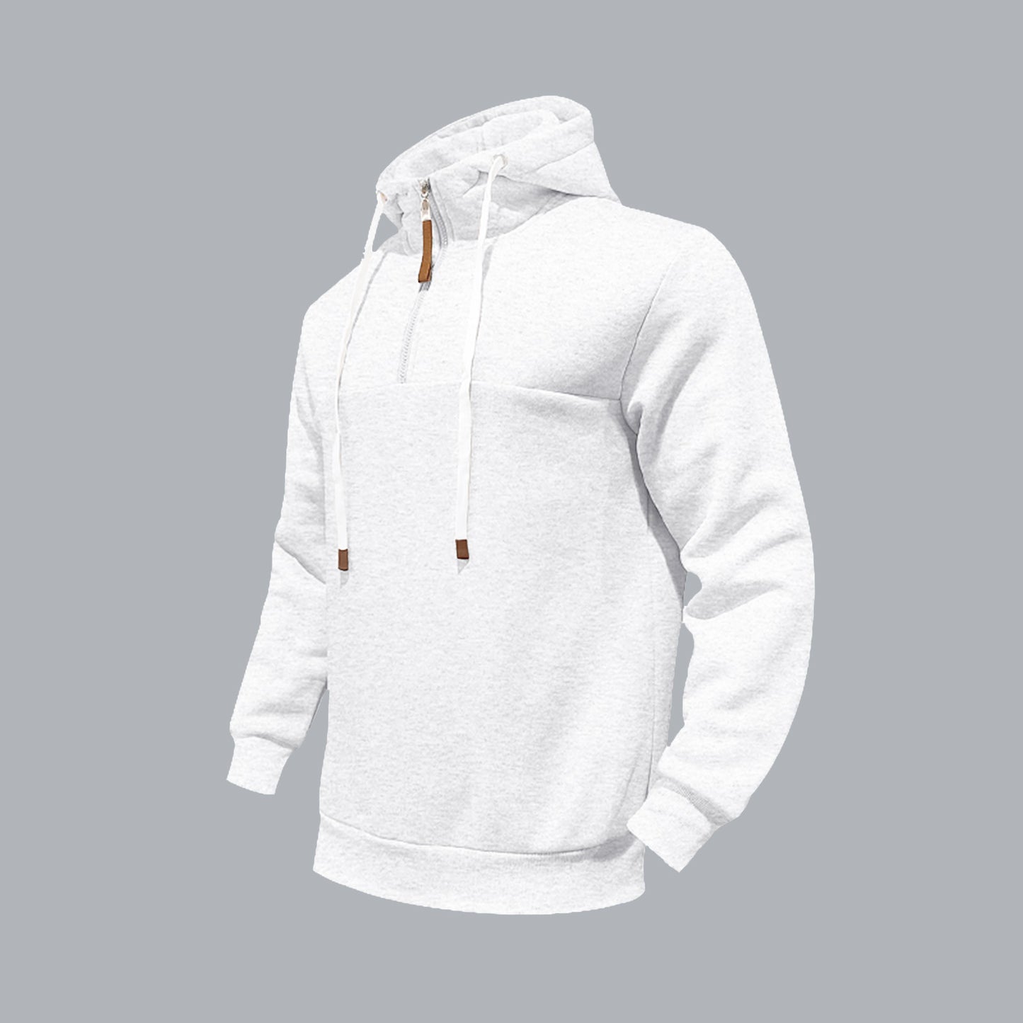 Men's sporty hoodie with half zipper and drawstring Skorter