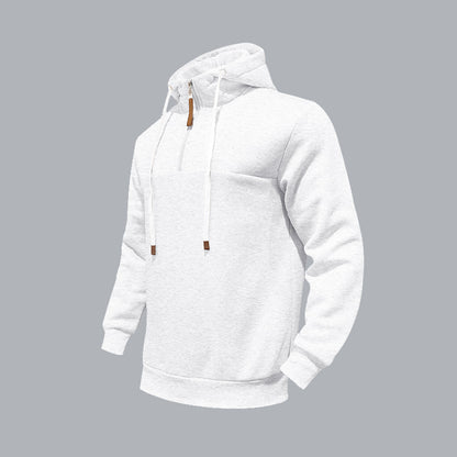 Men's sporty hoodie with half zipper and drawstring Skorter