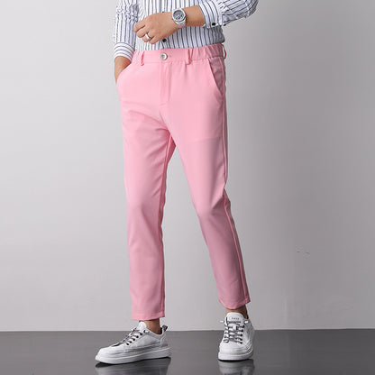 Men's Comfortable Chino Pants with Elastic Waistband Skorter