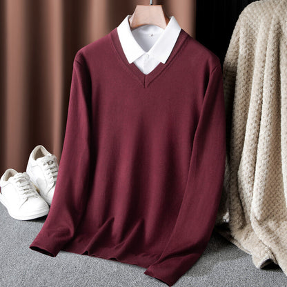 Men's V-Neck Sweater Skorter