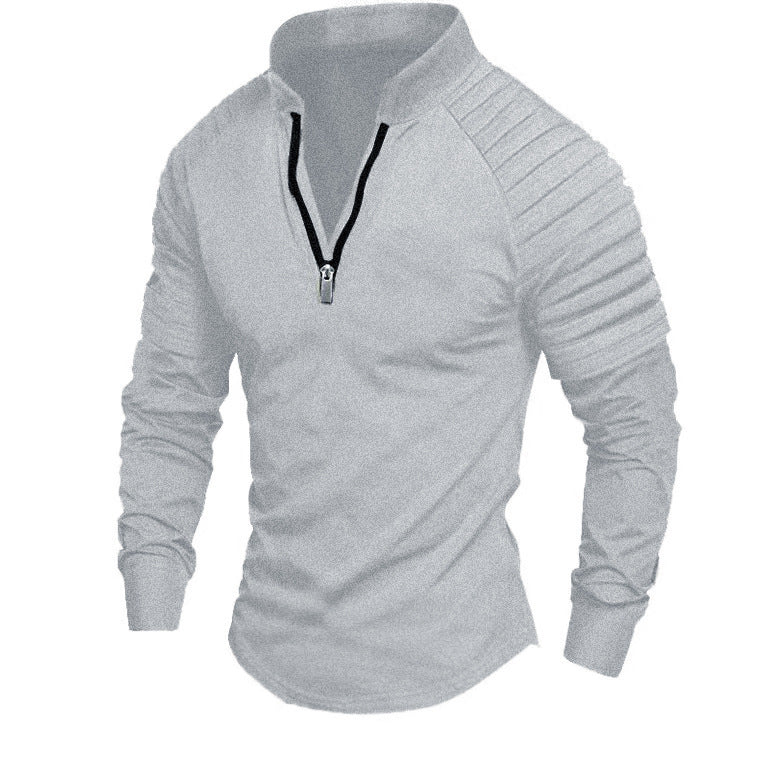 Men's sporty zip pullover with stylish accents Skorter