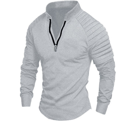 Men's sporty zip pullover with stylish accents Skorter