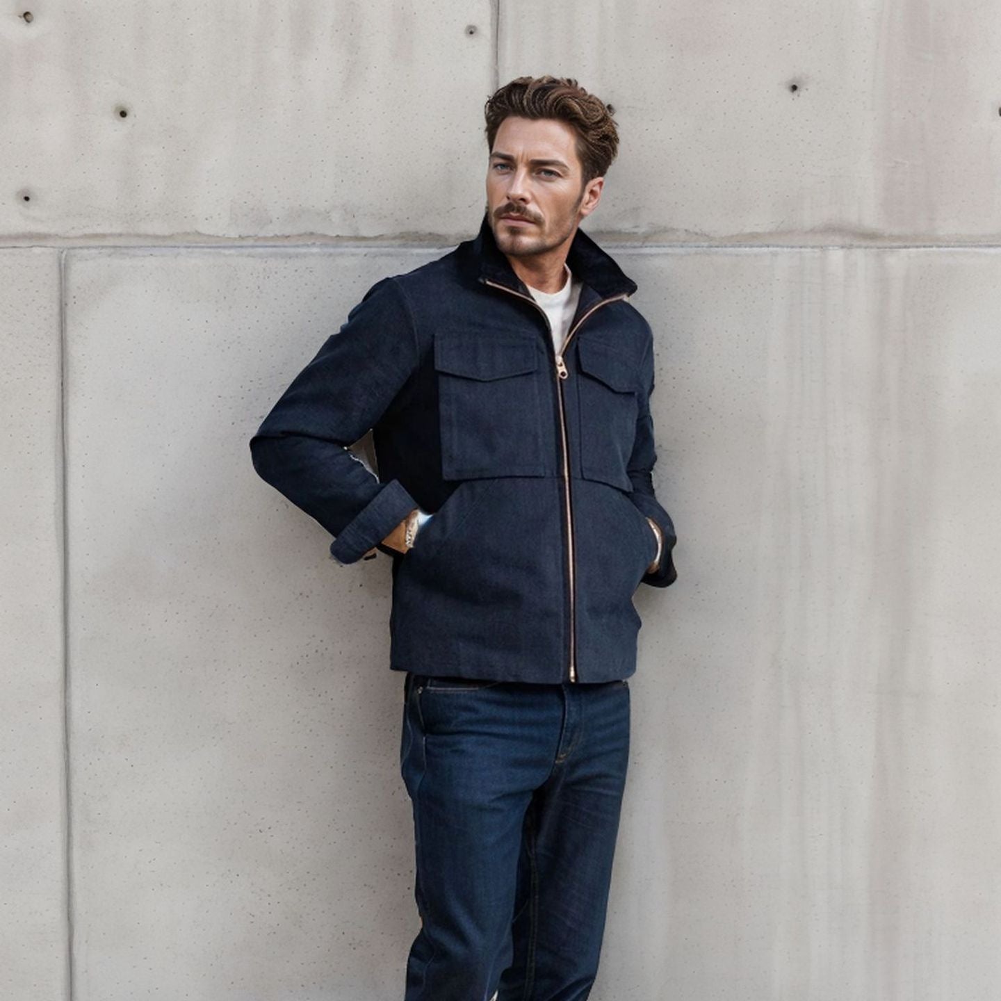 Men's stylish functional jacket in modern design with generous pockets Skorter