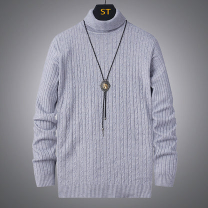 Men's turtleneck sweater with textured cable pattern Skorter