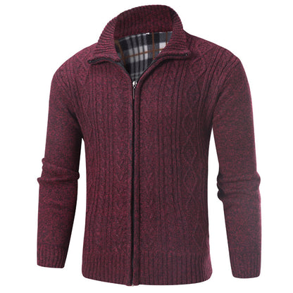 Men's stylish knit sweater with stand-up collar Skorter