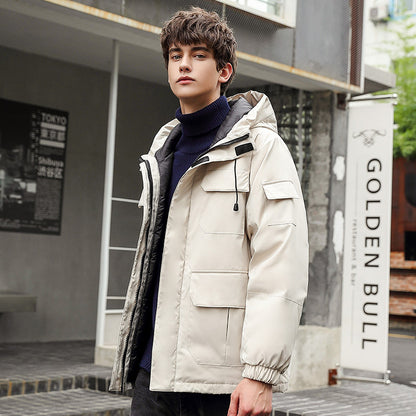 Men's weatherproof utility jacket with hood and pockets Skorter