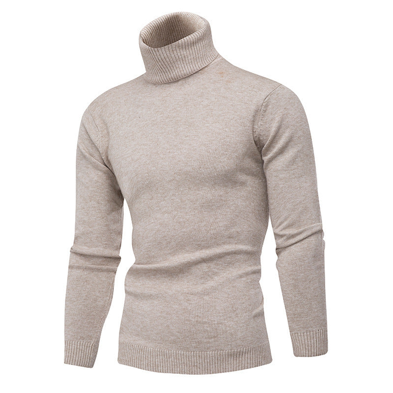 Men's turtleneck sweater made of fine cotton with a fitted cut Skorter
