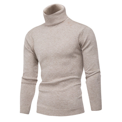 Men's turtleneck sweater made of fine cotton with a fitted cut Skorter