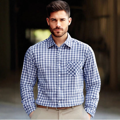 Men's Checked Cotton Shirts Skorter