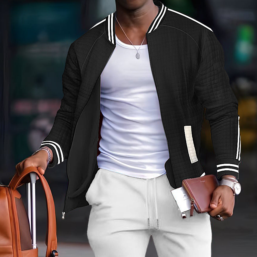 Men's sporty quilted jacket with modern cut and practical zip pockets Skorter