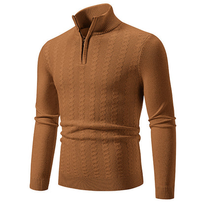 Men's sweater with stand-up collar and zipper Skorter