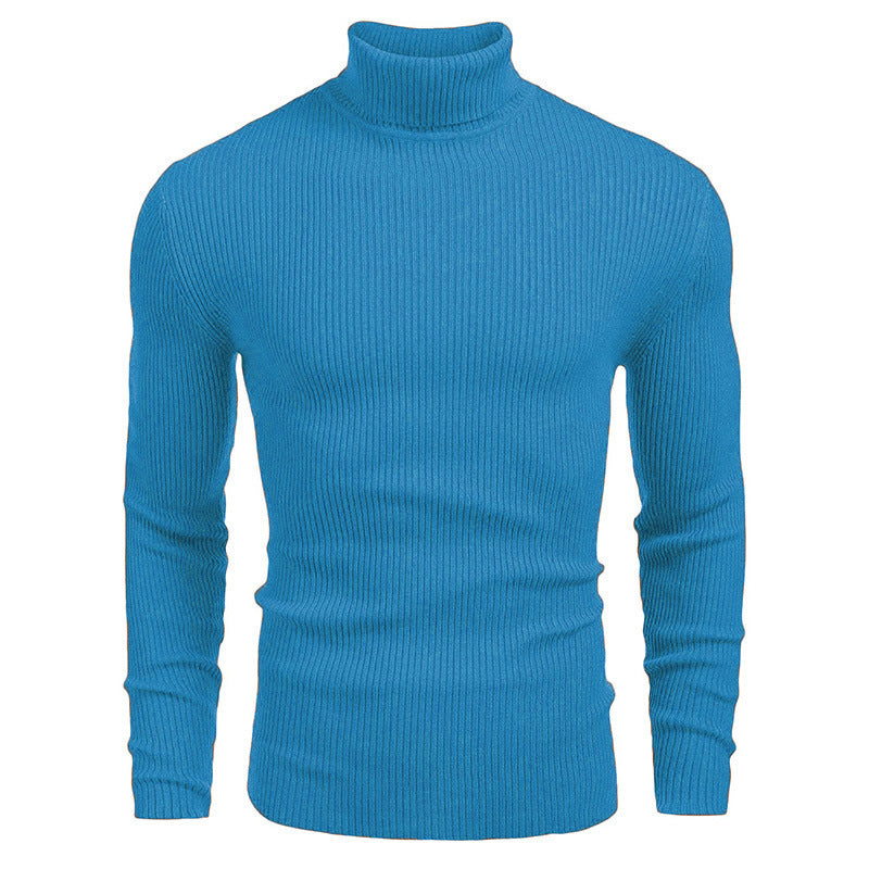 Men's turtleneck sweater made of fine rib knit Skorter