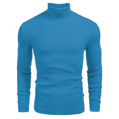 Men's turtleneck sweater made of fine rib knit Skorter