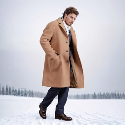 Men's wool coat with classic cut Skorter