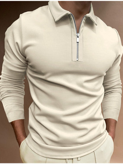 Men's sweatshirt with modern half zipper and stylish polo collar Skorter