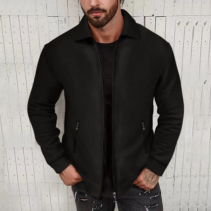 Men's stylish cardigan with textured design and side pockets Skorter