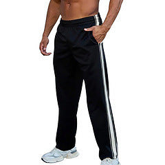 Men's sporty training pants with side stripes Skorter
