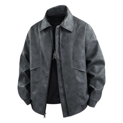 Men's transition jacket in a casual vintage style with side pockets and elastic cuffs Skorter