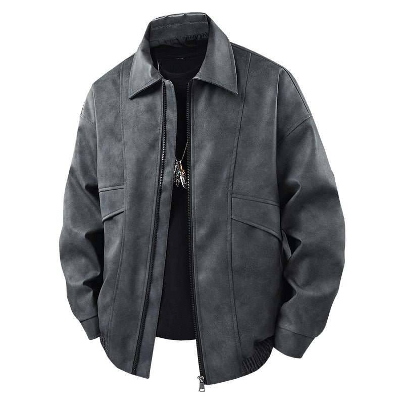 Men's transition jacket in a casual vintage style with side pockets and elastic cuffs Skorter