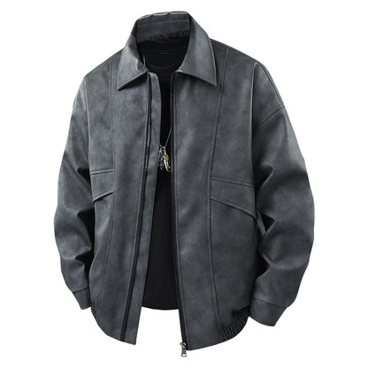 Men's transition jacket in a casual vintage style with side pockets and elastic cuffs Skorter