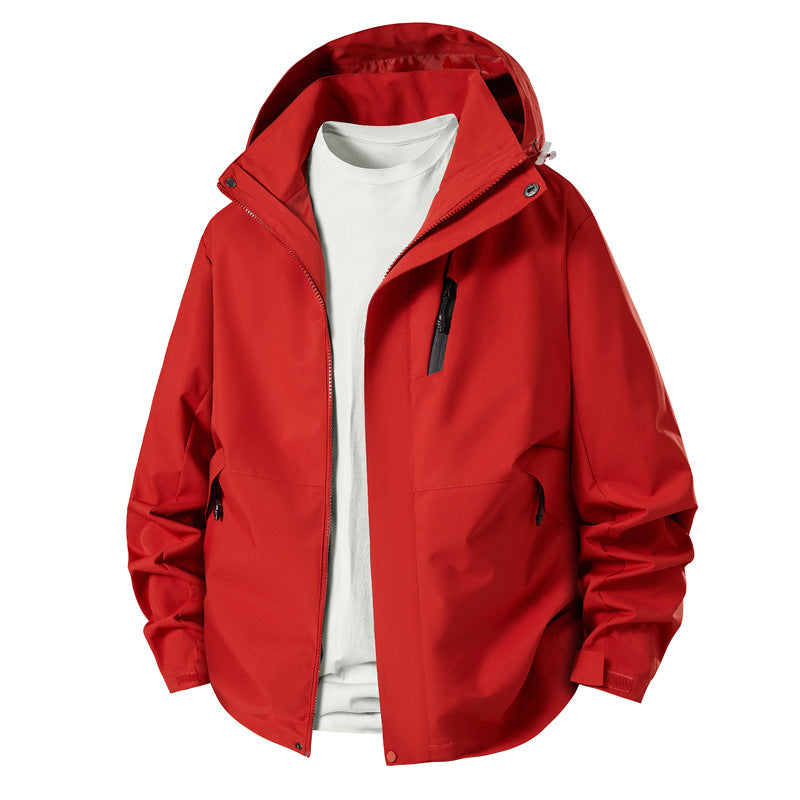 Men's technical transition jacket with adjustable hood rim Skorter