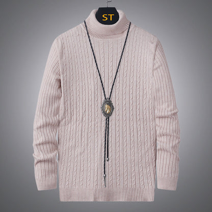 Men's turtleneck sweater with textured cable pattern Skorter