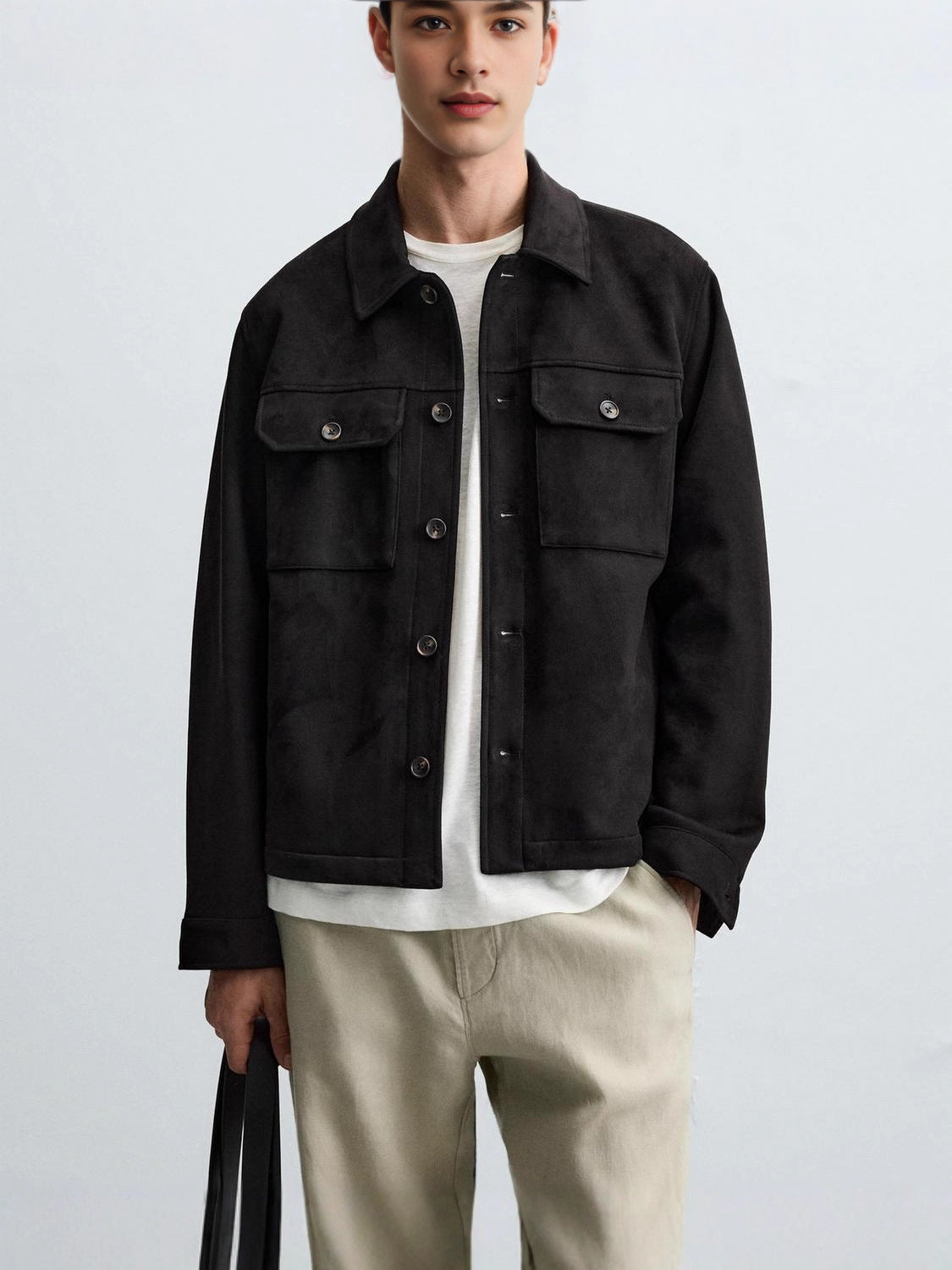 Men's stylish overshirt jacket with sturdy chest pockets and practical snap buttons Skorter