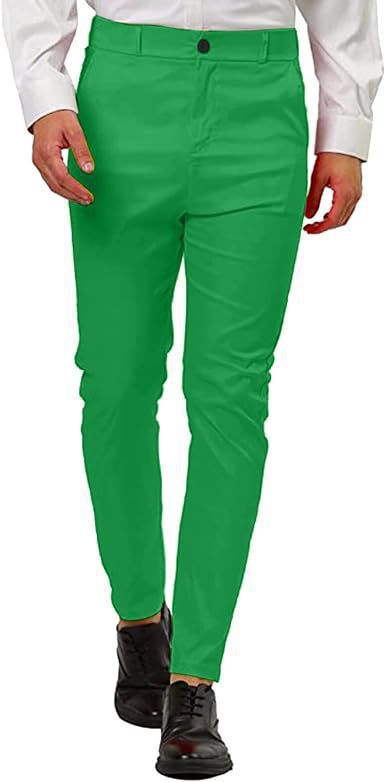 Men's Fashion Slim-Fit Chino Pants with Elastic Waistband and Innovative Design Skorter