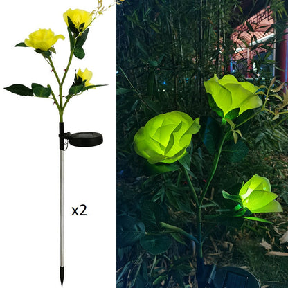Skorter | Realistic Solar Powered Waterproof Rose Flowers