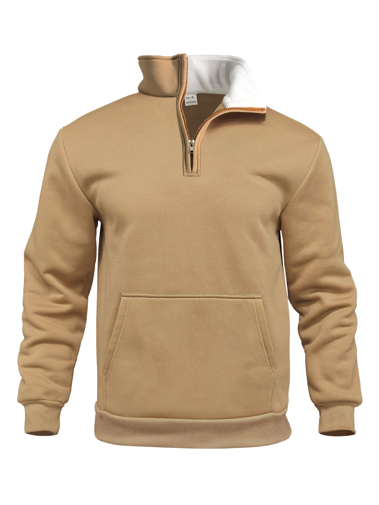 Men's sporty sweatshirt with innovative collar and practical kangaroo pocket Skorter