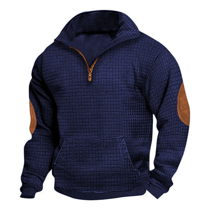 Men's sporty pullover with zipper and elastic cuffs Skorter