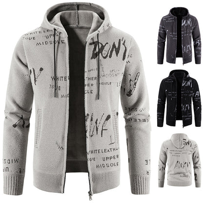 Men's stylish hoodie jacket with creative print Skorter