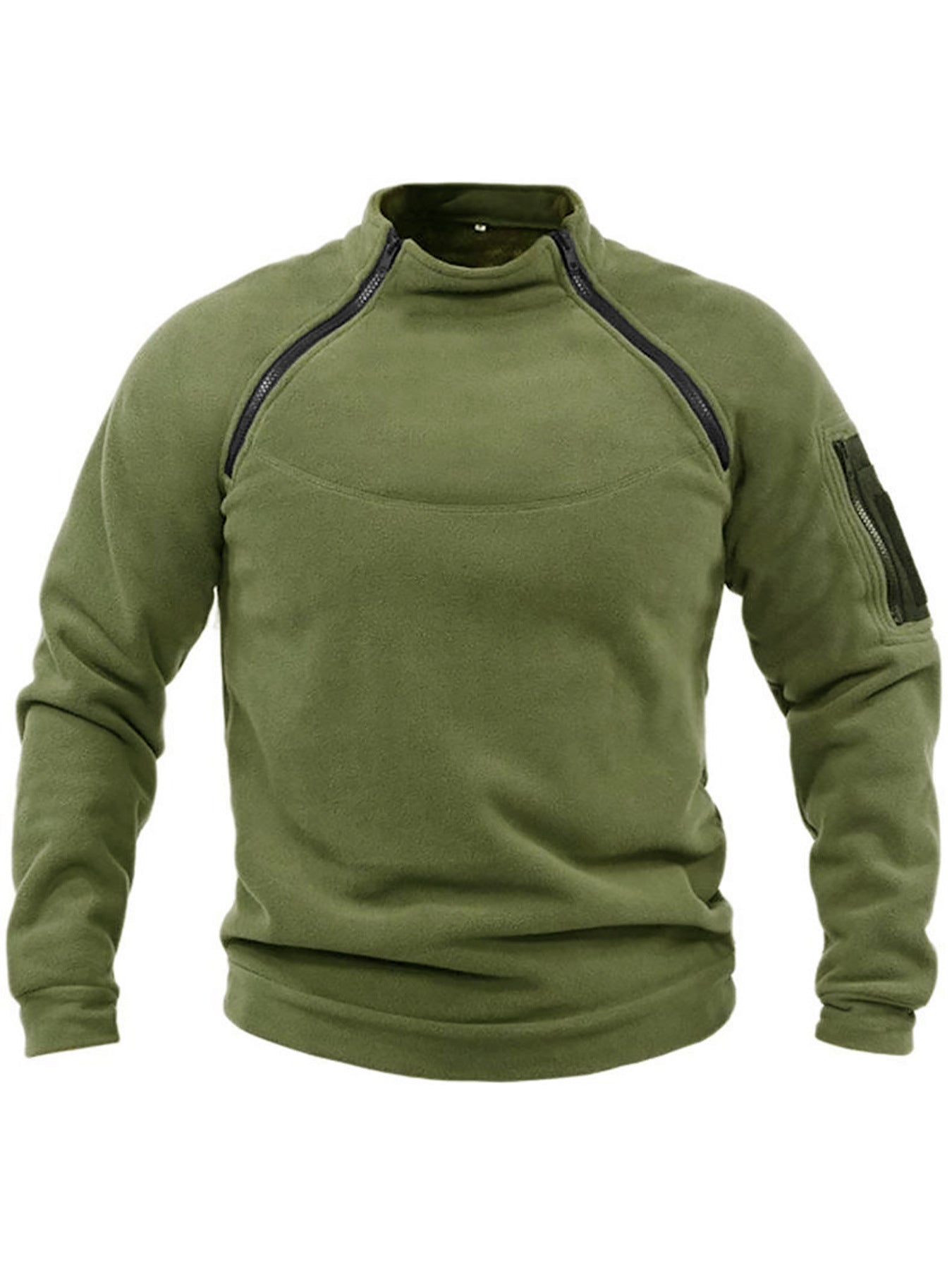 Men's thermal fleece pullover with high collar and practical pockets Skorter