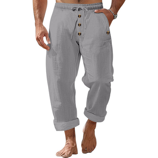 Men's loose beach pants with adjustable drawstring and practical side pockets Skorter
