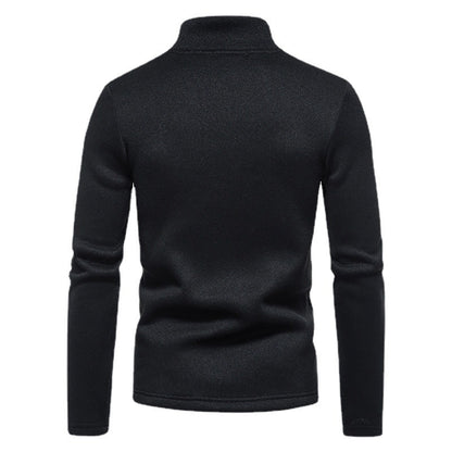 Men's sporty sweater with modern stand-up collar and practical zipper details Skorter