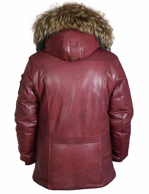 Men's winter parka with luxurious faux fur collar and warming lining Skorter