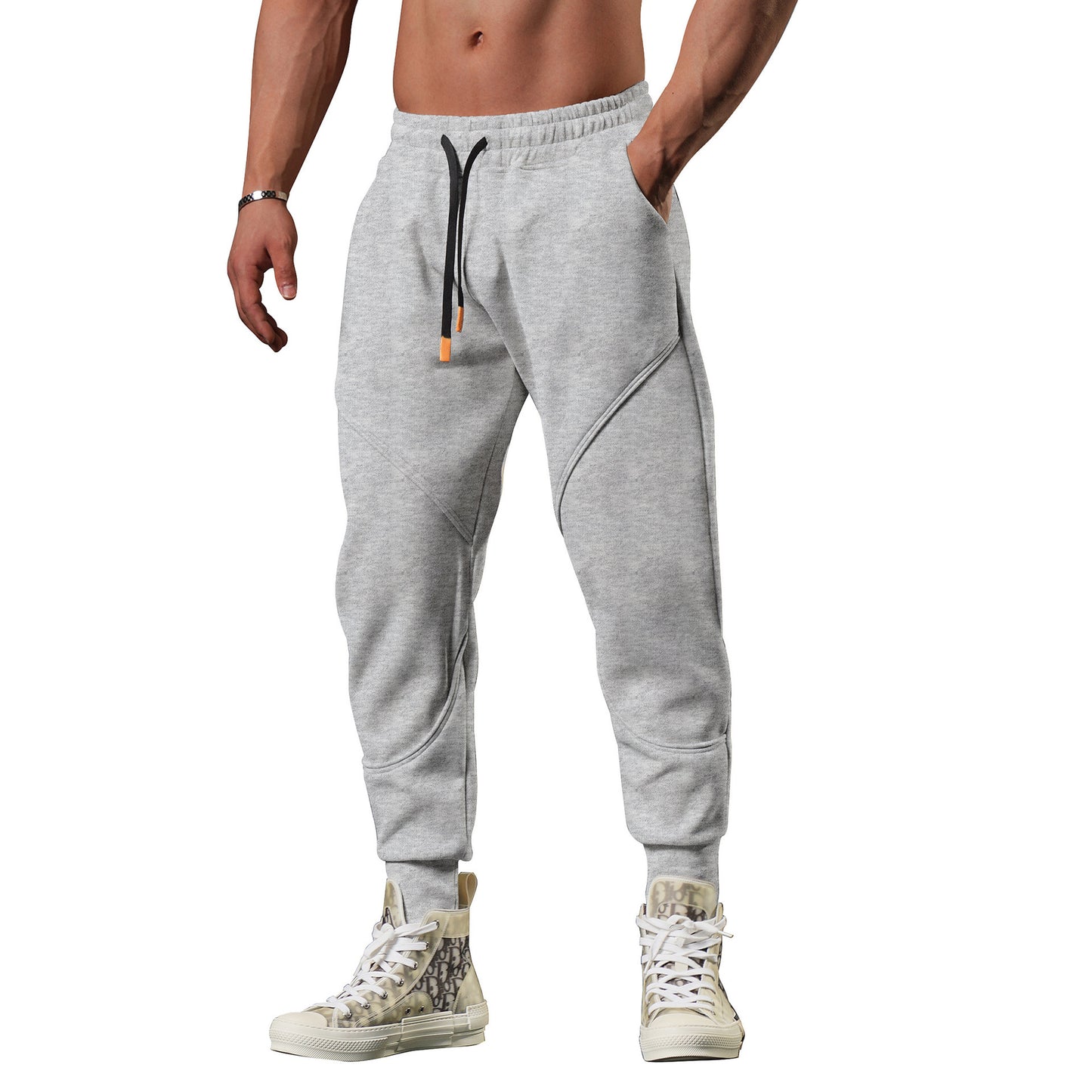 Men's sporty sweatpants with innovative cut Skorter