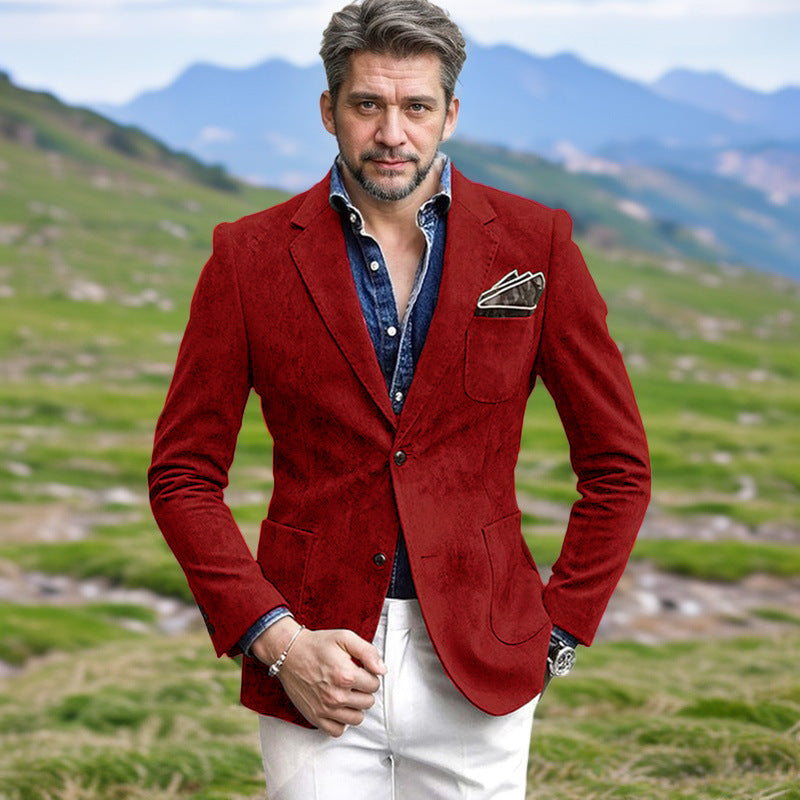 Men's velvet blazer with elegant tailoring Skorter