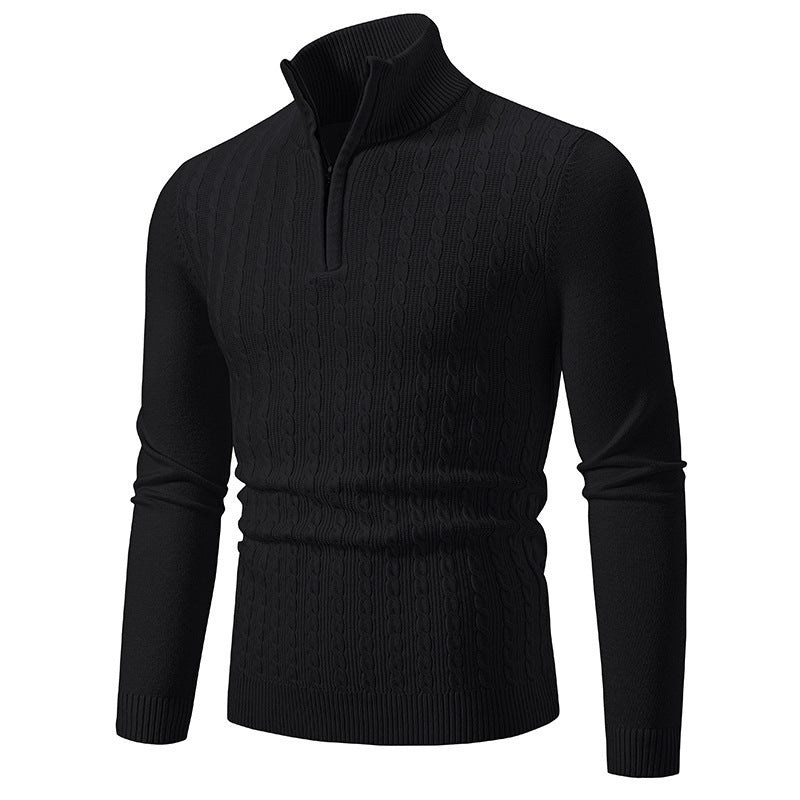Men's stylish turtleneck sweater with zipper Skorter