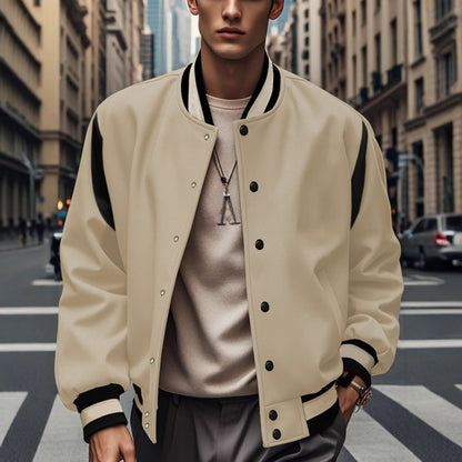 Herrbomberjacka med kontrasterande ärmar Skorter