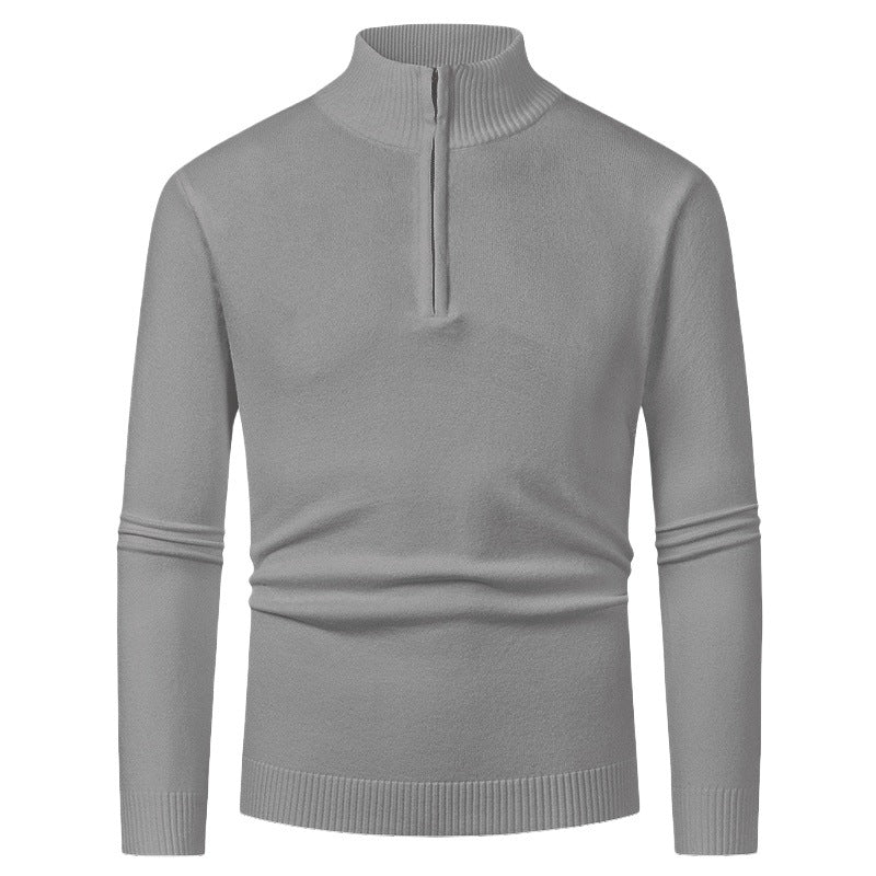 Men's pullover with high collar and zipper Skorter