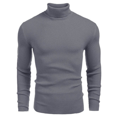 Men's turtleneck sweater made of fine rib knit Skorter