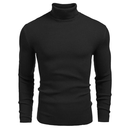 Men's turtleneck sweater made of fine rib knit Skorter