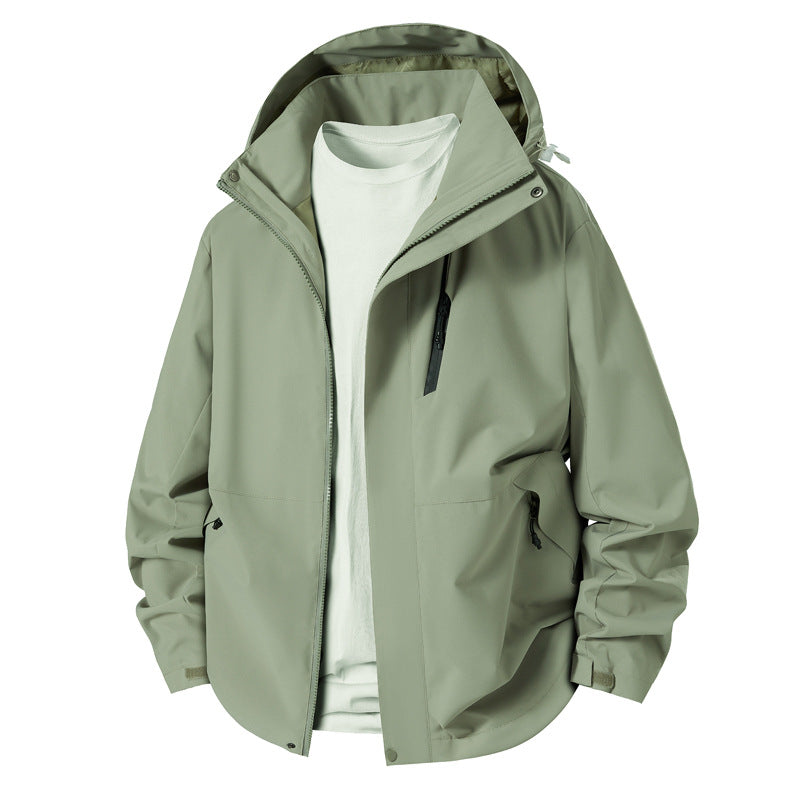 Men's technical transition jacket with adjustable hood rim Skorter