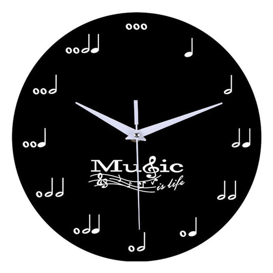 Skorter | Music notes wall decoration quiet round clock