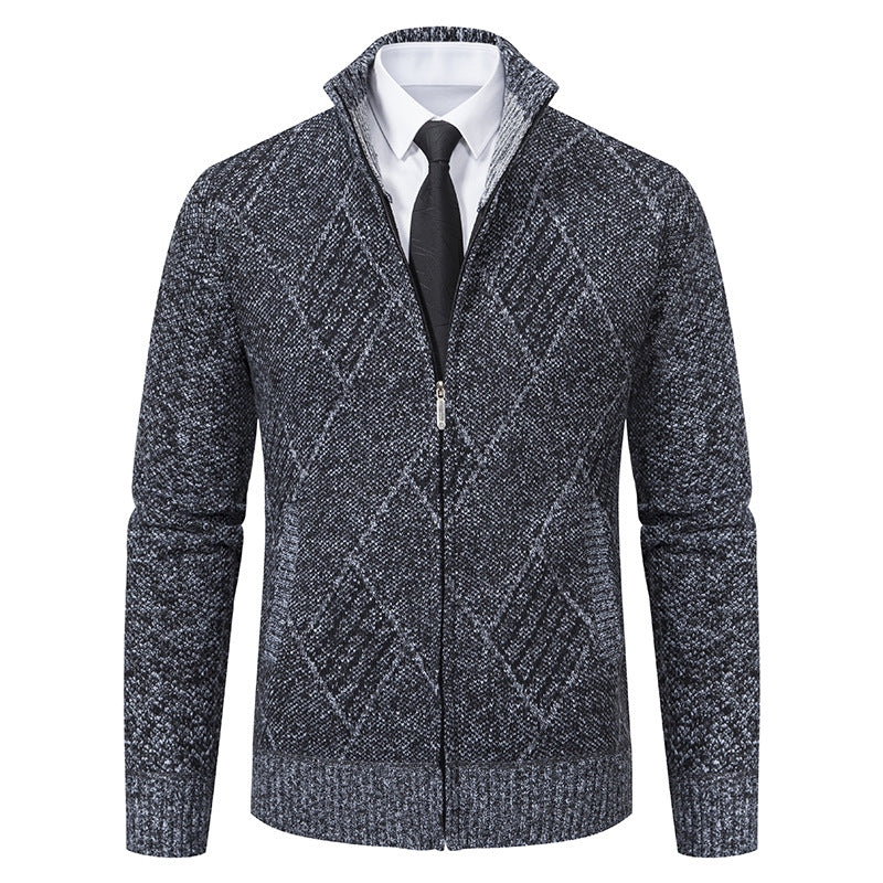 Men's cardigan with modern pattern and slim fit Skorter