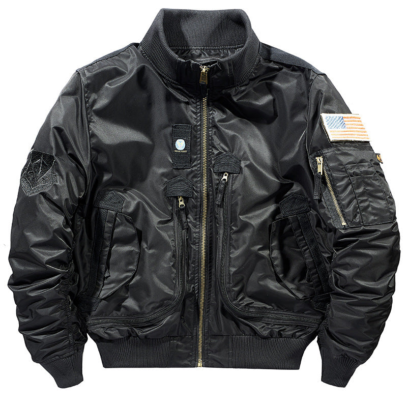 Men's Bomber Jacket with Functional Pockets and Durable Material Skorter